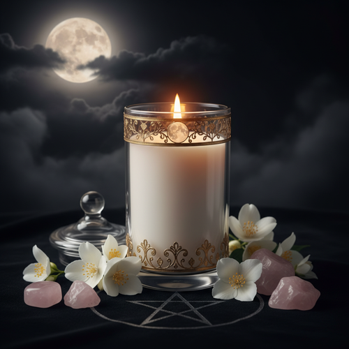 Bougie Pleine Lune — Chandelle céleste witchcore
