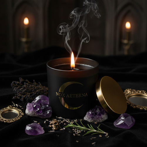 Bougie Lune Noire — Chandelle rituelle witchcore