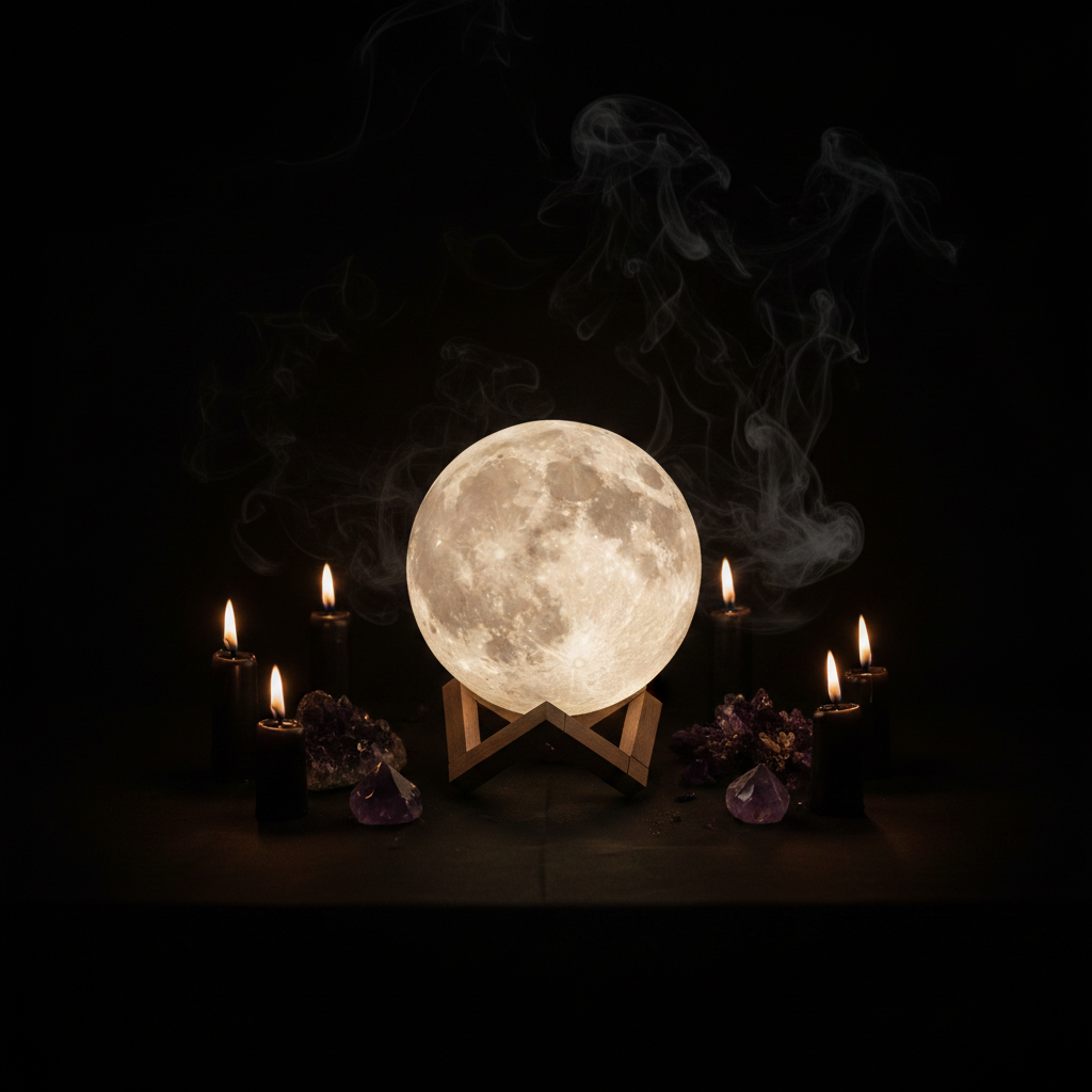 Lampe Lune 3D | Veilleuse Céleste & Mystique